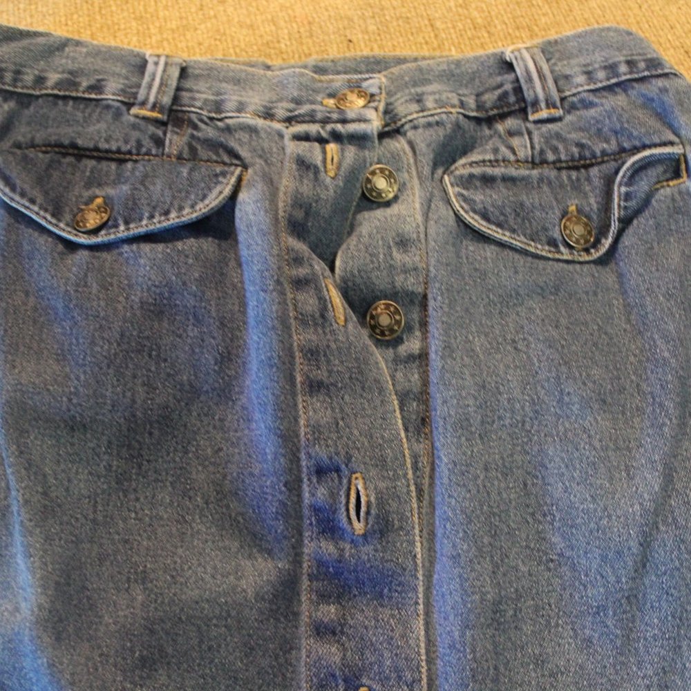 ☀️Vintage Western Denim Skirt Rhythm Blue A Line☀️